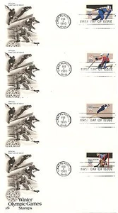 US Scott # 1795-1798 Winter Olympics FDC. Artcraft Cachet - Picture 1 of 1