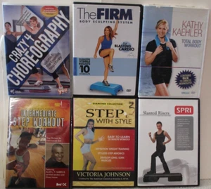 6 step workout DVD lot Firm Kathy Kaehler SPRI Crazy 4 Choreography volume - Imagen 1 de 8