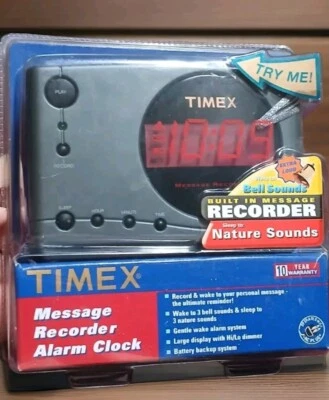 Timex Message Recorder Alarm Clock with Nature Sounds T138B NEW OLD STOCK VHTF - Image 1 of 4