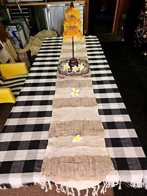 🕉 BEAUTIFUL BALI 2.0 MTR TABLE RUNNER. HOME DECORE, BINTANG, SINGLET, TSHIRT 🕉 - Image 1 of 4