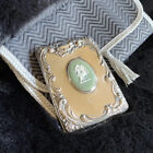 Antique 1900s Cupid And Venus Cameo Edwardian Sterling Silver Card Case Box