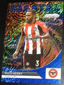 2023-24 Prizm EPL Premier League Rico Henry Fractal Blue Shimmer #4/8 - Picture 1 of 2