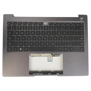 Palmrest US Keyboard Grey for Huawei Matebook 14 KLV KLVC KLVD KLVF KLVG FLMH-16 - Afbeelding 1 van 1