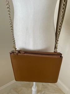 Umhängetasche Leder hellbraun, Made in Italy - Bild 1 von 9