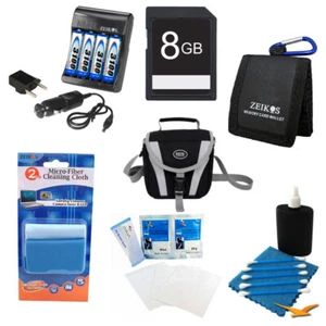 Rechargeable AA Batteries & Kit 8 pc Kit 8GB SD Card 67" Monopod Canon Powershot - Picture 1 of 2