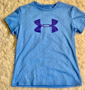 "A*" UNDER ARMOUR UNISEX LIGHT BLUE AND ROYAL BLUE youth medium heat gear - Picture 1 of 2