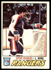 1977-78 O-Pee-Chee Steve Vickers . New York Rangers #136