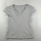 Tommy Hilfiger T Shirt Grey Size Xs / S Womens Basic Short Sleeve Cotton