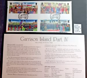GB Alderney 2000 Commemorative Stamps~Garrison Events~Set~VFU on piece ~ex fdc - Picture 1 of 1