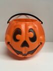 Jack O Lantern Pumpkin Candy Bucket Pail 1997 Vtg Trick Or Treat Grand Venture