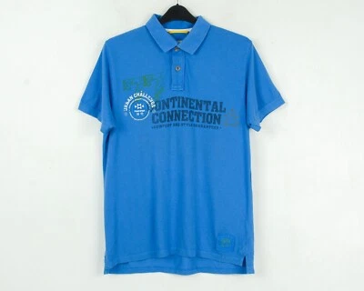 Camel Active Hombres M Polo Manga Corta Algodón Golf Camiseta Verano Azul Cielo - Imagen 1 de 4