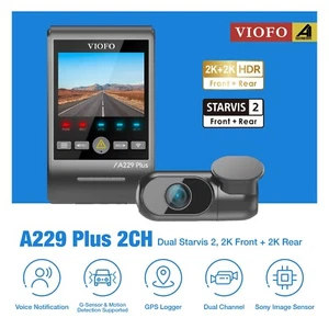 VIOFO A229 Plus 2 Channel Front 2K+Rear 2K Dual Sony Starvis 2 Sensor Wi-Fi GPS - Picture 1 of 11