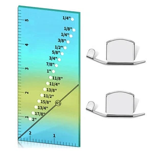 Acrylic Sew Seam Allowance Ruler Seam Guide Sewing Machine Perforated Seam Gauge - Picture 1 of 9