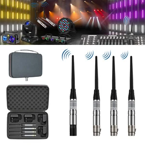 Wireless DMX512 XLR Sender Transmitter & Empfänger mit Box für Bühnenlicht Show - Afbeelding 1 van 11