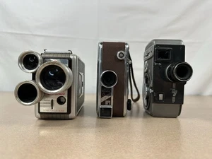 Lot of 3 Assorted Vintage Movie Cameras: Kodak, Embassy, Yashica UNTESTED - Picture 1 of 10