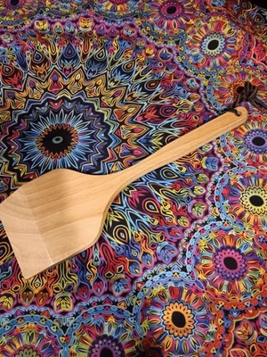 Pampered Chef Wooden Grill Or GRIDDLE Scraper,new! Never Used! 14" X 4.5" - Image 1 of 4