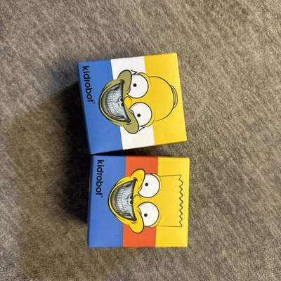 Kidrobot x Ron English Bart & Homer Simpson NIB Sealed - Image 1 of 4