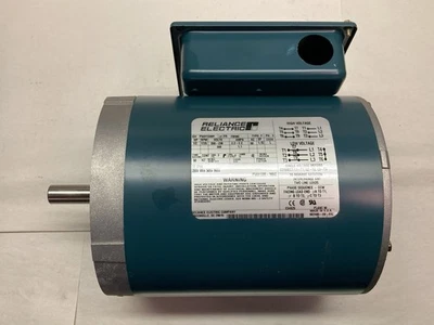 Reliance Electric,P56H1338H,3-Phase Motor 1/2Hp 1725rpm 60Hz Frame FB56C - Image 1 of 4