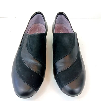 BEAUTIFEEL  Black Suede & Smooth Leather Loafers Slip On EU 40 US 9 Classic - Image 1 of 4