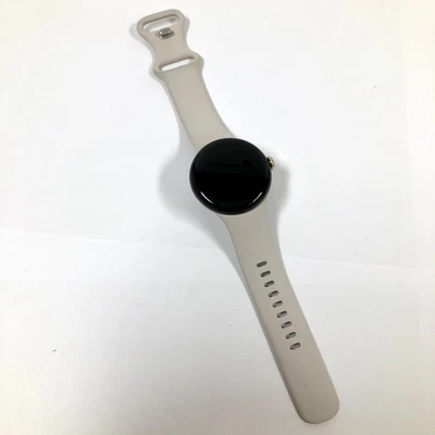 Google Pixel Watch 3 (41mm WIFI) estojo de alumínio dourado champanhe / pulseira branca - Imagem 1 de 4