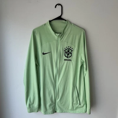 Nike Brazil National Team Green Strike Raglan Full-Zip Performance Track Jacket - Image 1 of 4