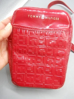 TOMMY HILFIGER SHINY RED Crossbody Bag NWT $68 new - Image 1 of 4