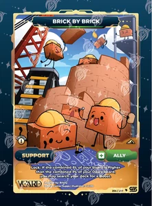 VCard Awakened Worlds 1st Edition Secret Rare - Brick By Brick 254/250 - Picture 1 of 1