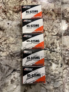 5 Pack Hitec HS-625MG 625 Metal Gear RC Airplane Super Torque Servo HRC32625S - Picture 1 of 3