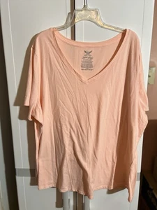 Faded Glory Peach Colored T-shirt Size 5X (30W-32W) - Picture 1 of 1