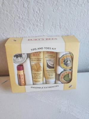 Burt's Bees Juego de Regalo Puntas y Dedos de los Pies, Manos, Pies, Crema para Cutículas, Ungüento para Manos, Labio B Foto 1 de 2