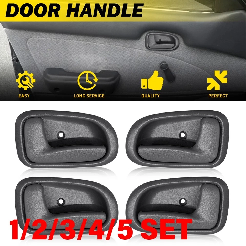 内部内前后门把手适用于 1993 - 1997 Geo Prizm 灰色 1-5SET — 第 1/4 张图片