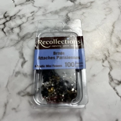 Recollections Brads Adjunta Parisiennes Mini Flores Metálicas 96 Piezas Artesanía Foto 1 de 4
