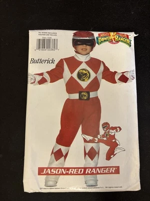Butterick 3661 JASON RED Power Ranger Sz XS S M 4-10 CUT To M Costume Pattern  - Image 1 of 3