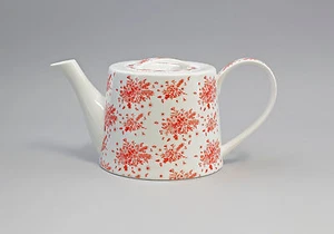 9952277 Porcelain Tea Pot Flower Bouquets Red Jameson&tailor 1,2l H12cm - Picture 1 of 1