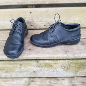 Naot Shoes Comfort Black Leather Round Toe Lace Up Low Top Oxfords Size 41