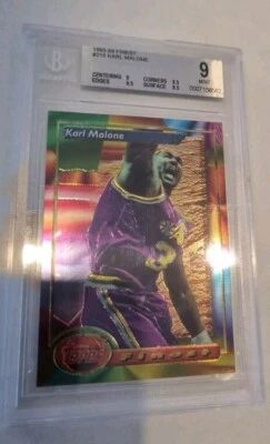 1993-94 Finest #215 Karl Malone BGS 9 MINT - image 1 of 3