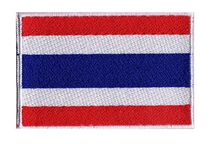 Patch écusson patche drapeau Thai Thaïlande 70 x 45 mm brodé à coudre - Afbeelding 1 van 6