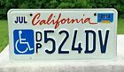 California CA HANDICAPPED DISABLED EXPIRED LICENSE PLATE # DP 524DV WHEELCHAIR 