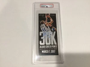Boleto Dirk Nowitzki Firmado 30K Losado Encapsulado Go Mavericks PSA ADN Certificado de Autenticidad d - Imagen 1 de 2