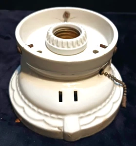 Vintage Bathroom Porcelain Outlet Wall Fixture Untested Bathroom - Picture 1 of 12