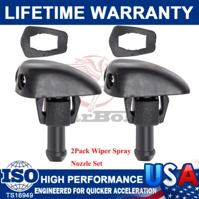 Universal Dual Holes Windshield Washer Nozzle Wiper Water Spray Jet Adjustable - Image 1 of 4