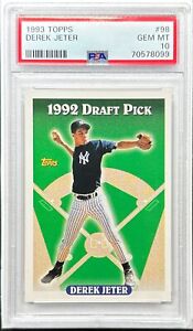 1993 Topps Derek Jeter Draft Pick Rookie Card RC #98 PSA 10 GEM MINT Yankees
