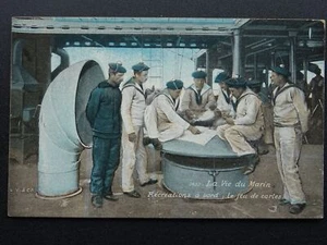 Frankreich Militär Marine LA VIE DU MARIN, RECREATION A BORD c1907 Postkarte - Bild 1 von 2