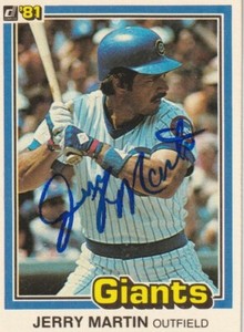 JERRY MARTIN CHICAGO CUBS  SIGNED 1981 DONRUSS CARD #555
