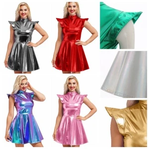 Women Costume Role Play Skirts Masquerade Dress Stage Show Mock Neck Nightclub - Picture 1 of 116