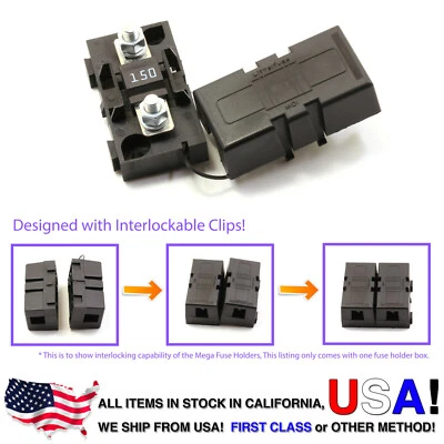 Premium MIDI Fuse Holder with 150A midifuse 150 amp 32V DC Time Delay Clip - Image 1 of 4