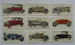 MOTOR CARS FULL SET 1922 , LAMBERT & BUTLER - Picture 1 of 8