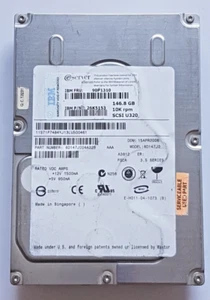 146.8 GB IBM FRU: 90P1310 / 8D147J0 IBM PN: 26K5153 10K U320 SCSI 80PIN HDD 3.5" - Picture 1 of 1