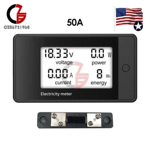 50A DC8V-100V LCD Digital Display Voltage Current Power Energy Electricity Meter - Picture 1 of 12