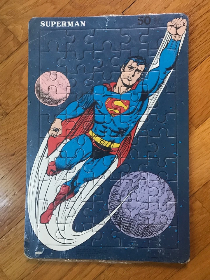 RARO! puzzle ancora blisterato SUPERMAN 1978 amz malipiero originale - Immagine 1 di 2